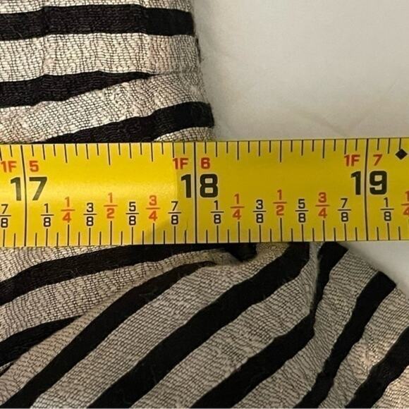 LOFT Black & Metallic Champagne Striped Linen Party Event Jacket NWOT Size 0P - Picture 11 of 12